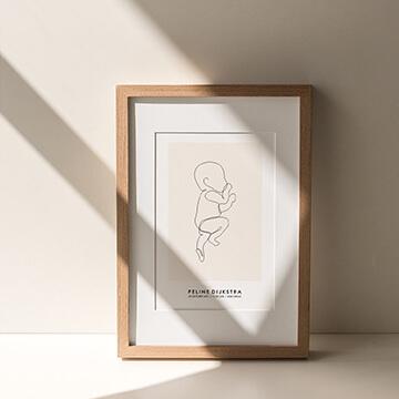 Poster met tekening van je baby