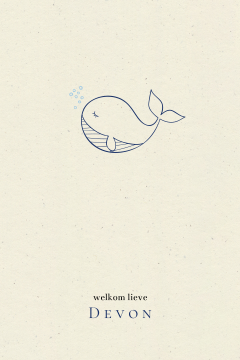 geboortekaartje duurzaam illustratie walvis