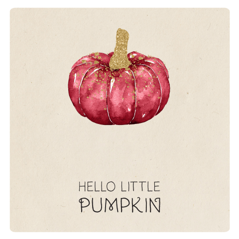 Hello little pumpkin rood