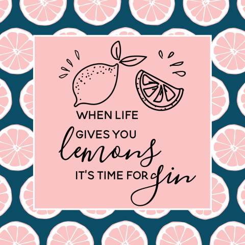 When life gives you lemons it's time for gin