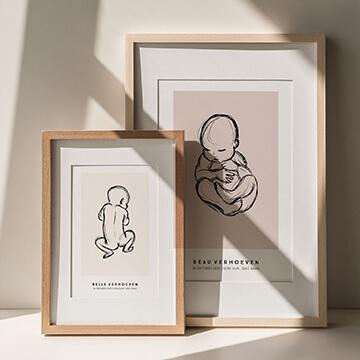 Poster met tekening van je baby