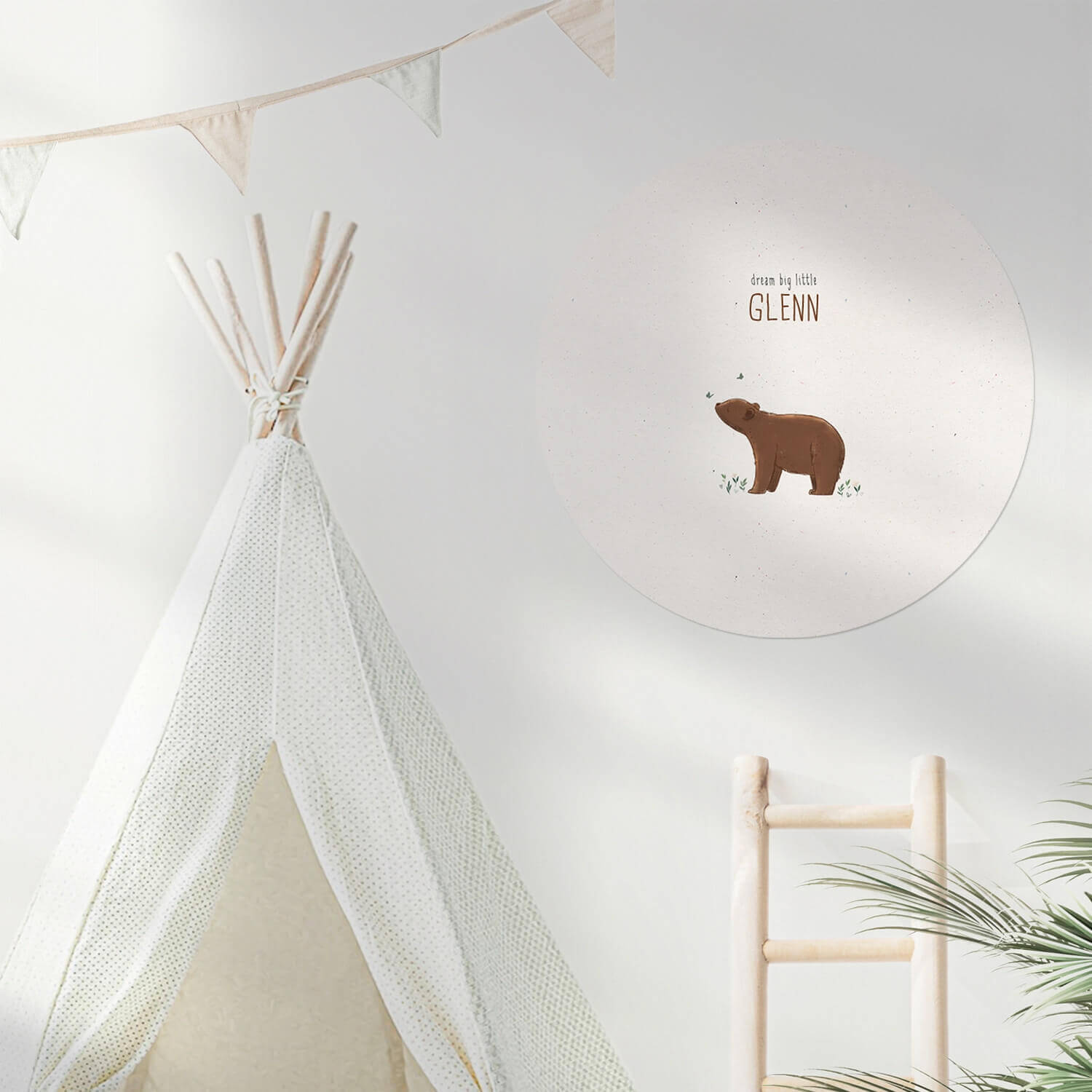 Maak een unieke behangcirkel voor de babykamer, kinderkamer, woonkamer of slaapkamer.